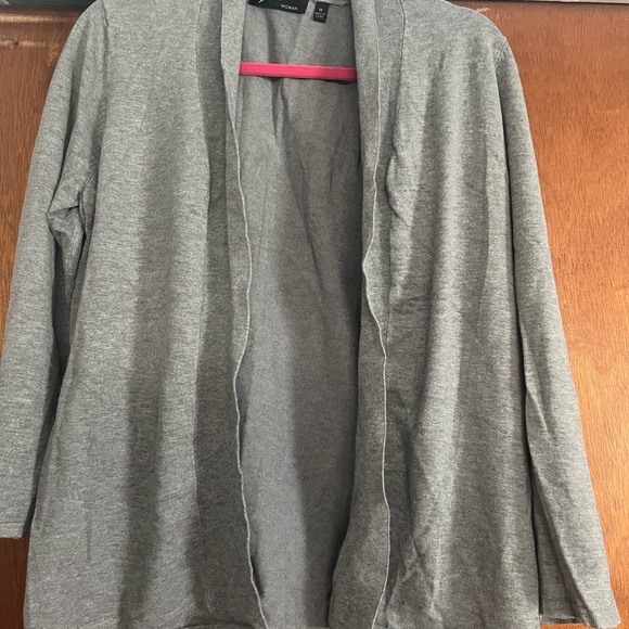 Gray open front cardigan - Picture 2 of 2